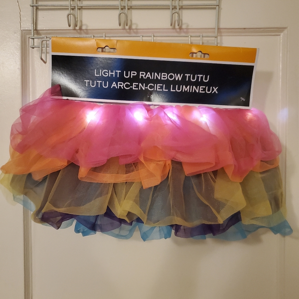 Rainbow tutu that lights up (lights flash) S/M